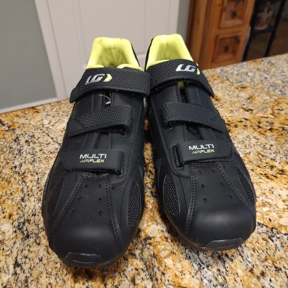 Louis Garneau Multi Airflex Cycling Shoes Black Bright Yellow Men's EU 48 US 13 - Picture 8 of 12